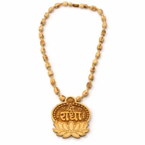 shri radha tulsi pendant mala – vrindavan divine energy necklace श्री राधा तुलसी पेंडेंट माला – वृंदावन की दिव्य ऊर्जा का प्रतीक 🌸