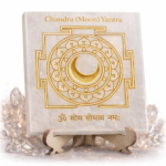 🌙 chandra (moon) yantra – emotional healing, peace & sleep energy vastu plate
