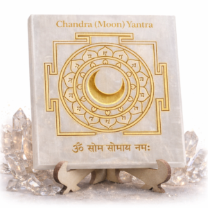 🌙 chandra (moon) yantra – emotional healing, peace & sleep energy vastu plate