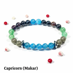 🪐 capricorn (makar) rashi bracelet with yantra – career growth, stability & protection energy combo