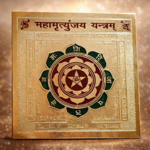mahamrityunjaya yantra 24k gold plated | shiv protection yantra for health, longevity & vastu correction | energized yantra for home, office & temple